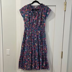 Rails Floral Print Long Dress, Size Large